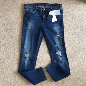 Zara TRF Skinny Damages Denim